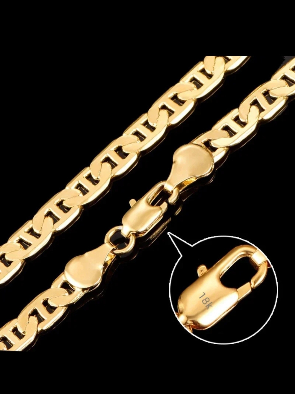 18K Gold Filled Men’s Figaro Chain Necklace - Gold